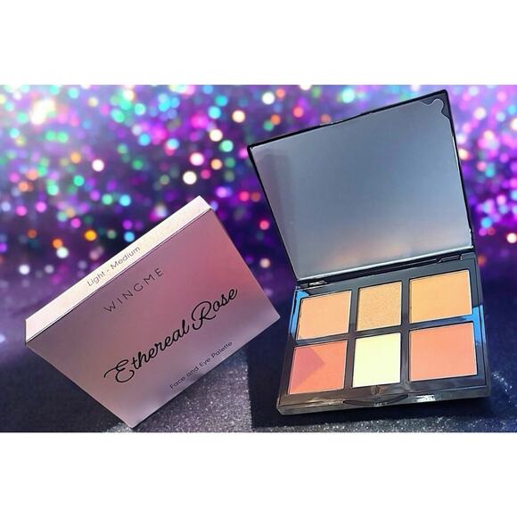WINGME COSMETICS Ethereal Eye and Face Palette in Light-Medium 15 g 0.53 oz NIB - Picture 2 of 4